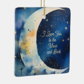 Ornement En Céramique I love You to the Moon Custom Text (Droite)