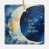 Ornement En Céramique I love You to the Moon Custom Text (Devant)