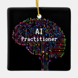 Ornement En Céramique IA Praticien de l'intelligence artificielle