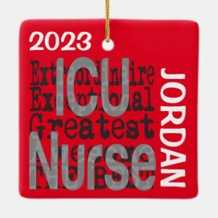 Ornement En Céramique ICU Nurse Extraordinaire PERSONNALISÉ