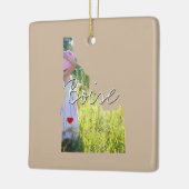 Ornement En Céramique Idaho State Photo insert and town name (Gauche)