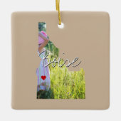 Ornement En Céramique Idaho State Photo insert and town name (Devant)