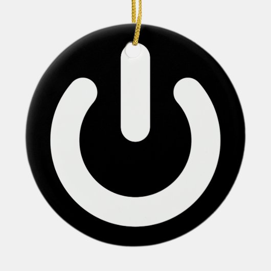 Ornement En Céramique Idéologie de puissance de geek (Devant)