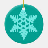 Ornement En Céramique Ikat Snowflake (Dos)