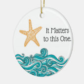 Ornement En Céramique Il importe à cette une étoile de mer (Gauche)