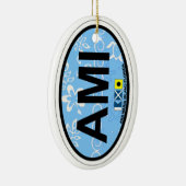 Ornement En Céramique Île d'Anna Maria - conception ovale (Droite)