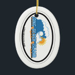 Ornement En Céramique Île de Long Beach<br><div class="desc">New Jersey d'île de Long Beach.</div>