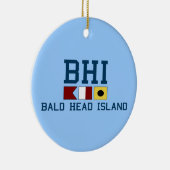 Ornement En Céramique Île de tête chauve (Droite)