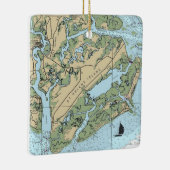 Ornement En Céramique Île Sainte-Hélène Caroline du Sud (Droite)