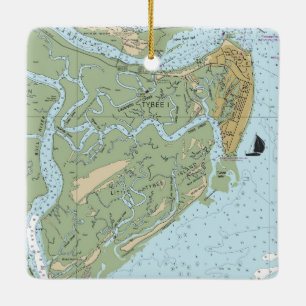 Ornement En Céramique Île Tybee Géorgie