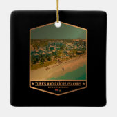 Ornement En Céramique Îles Turques et Caïques (Dos)