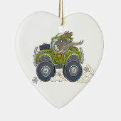 Ornement En Céramique Illustration de bande dessinée d'un éléphant (Droite)