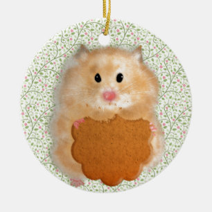 Ornement En Céramique Illustration de personnage de hamster drôle