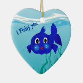 Ornement En Céramique Illustration de poisson gras (Droite)