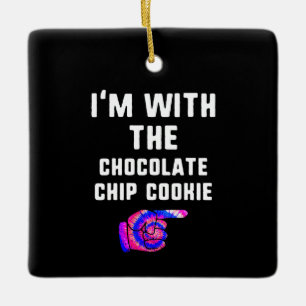 Ornement En Céramique Im Avec Cookie À Chip Chocolé Tie Dye Produits