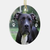 Ornement En Céramique Image de coutume d'amour de Pitbull (Droite)