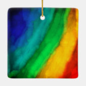 Ornement En Céramique Image modèle avec Rainbow Frames LGBTQ (Dos)