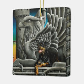 Ornement En Céramique Imaginaire Rottweiler Chien Gargoyle (Gauche)