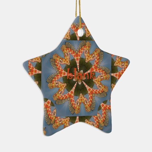 Ornement En Céramique Impression d'art Abstrait Giraffe (Droite)