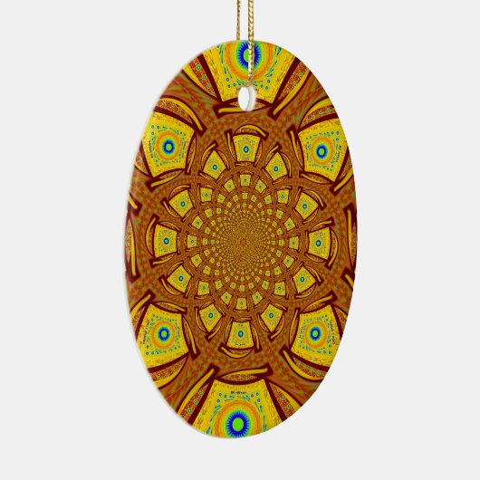 Ornement En Céramique Impression d'art Kaleidoscope d'or (Droite)