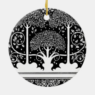 Ornement En Céramique Impression de motif d'arbre Art Nouveau d'Aubrey B
