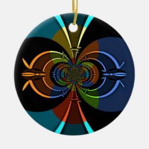 Ornement En Céramique Impression d'une éclatement de couleur Abstraite