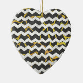 Ornement En Céramique Impression girafe noire et jaune (Droite)