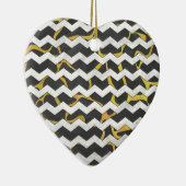 Ornement En Céramique Impression Giraffe noir et jaune (Droite)