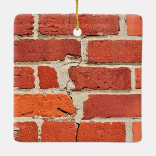 Ornement En Céramique Impression murale en briques rouges texturées et f (Dos)