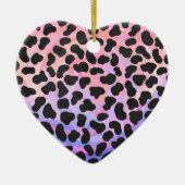 Ornement En Céramique Impression noire et rose dalmate (Devant)