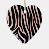 Ornement En Céramique Impression noire et rose Zebra (Droite)