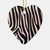 Ornement En Céramique Impression noire et rose Zebra (Gauche)