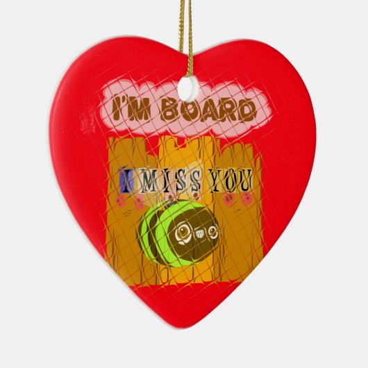 Ornement En Céramique Impression Quirky Bee Art (Droite)