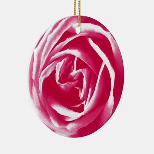 Ornement En Céramique Impression rose en satin rose (Droite)