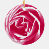 Ornement En Céramique Impression rose en satin rose (Dos)