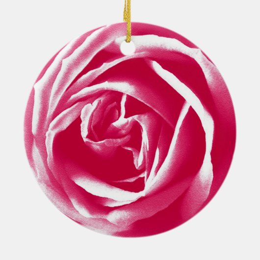 Ornement En Céramique Impression rose en satin rose (Dos)