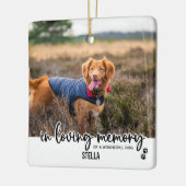 Ornement En Céramique In Love Memory - Custom Dog Photo Pet Memorial (Gauche)