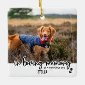 Ornement En Céramique In Love Memory - Custom Dog Photo Pet Memorial (Devant)