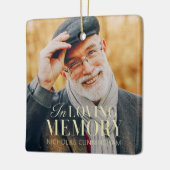 Ornement En Céramique In Love Memory Modern Elegant Photo Memorial (Gauche)