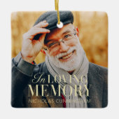 Ornement En Céramique In Love Memory Modern Elegant Photo Memorial (Devant)