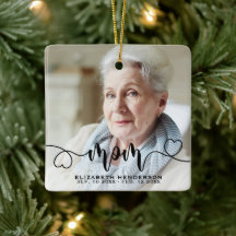 In Love Memory Photo Maman Ornament en céramique
