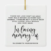 Ornement En Céramique In Love Memory Photo Maman Ornament en céramique (Dos)