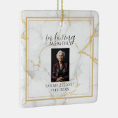 Ornement En Céramique In Loving Memory with Photo | marble gold (Droite)