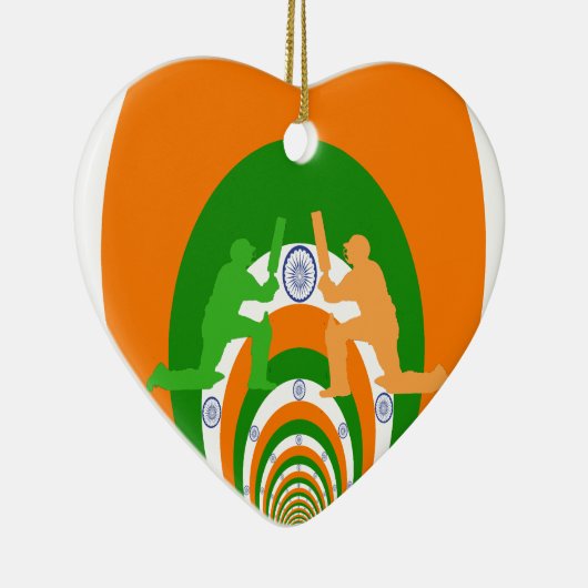 Ornement En Céramique Inde Cricket Spirit Design abstrait (Droite)