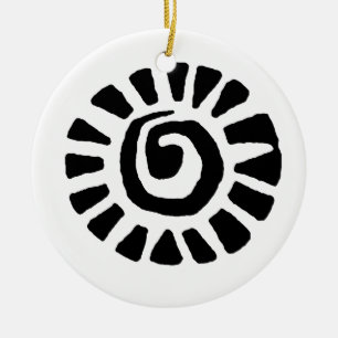 Ornement En Céramique Indien mexicain Sun