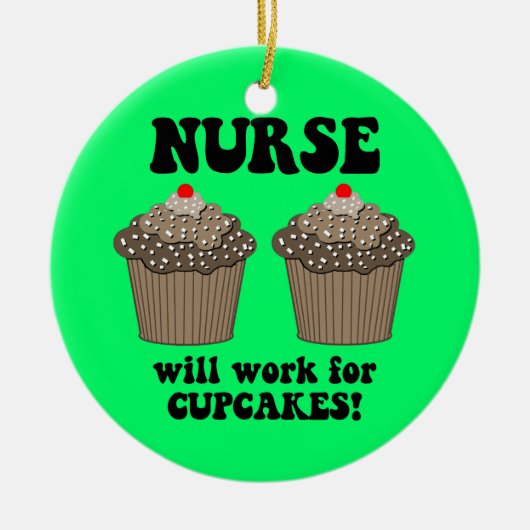 Ornement En Céramique infirmière drôle (Devant)
