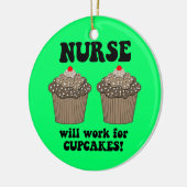 Ornement En Céramique infirmière drôle (Gauche)