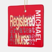 Ornement En Céramique Infirmière inscrite Extraordinaire CUSTOM (Gauche)
