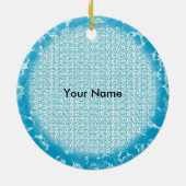 Ornement En Céramique Infirmière Ours rond (Dos)