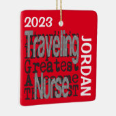 Ornement En Céramique Infirmière voyageuse Extraordinaire CUSTOM (Droite)